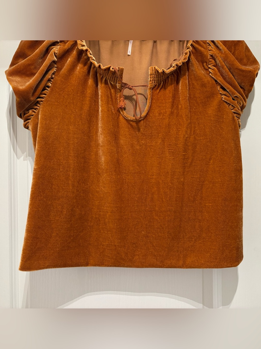 Women’s Free People Terese Velvet Top size M - Picture 3 of 8